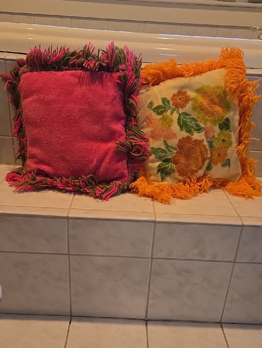 Handmade Vintage Fringe Throw Pillows - Set Of 2